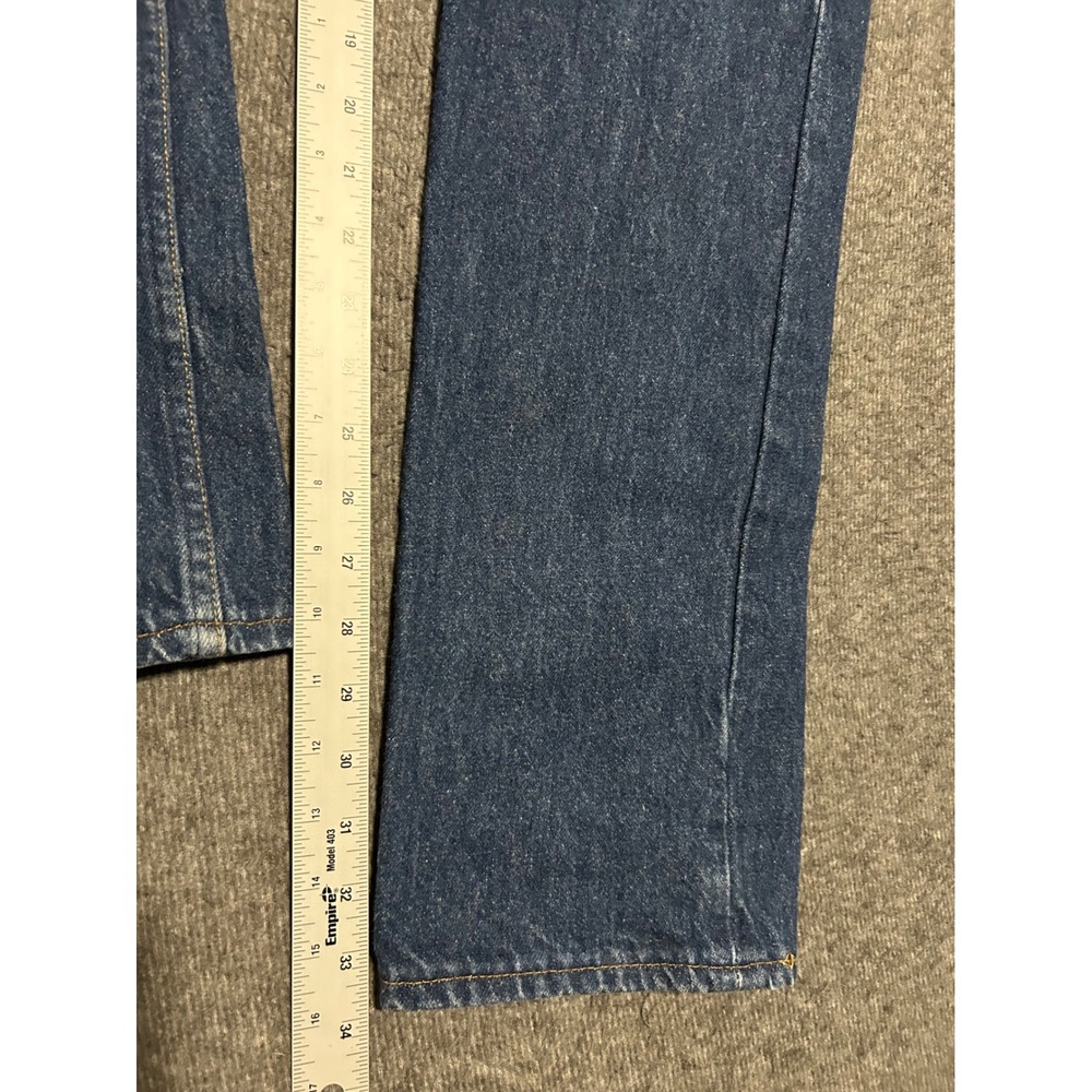 Levis 501 made in usa jeans button fly blue medium wash fit 29X34 (tag 31X34) - Picture 7 of 8